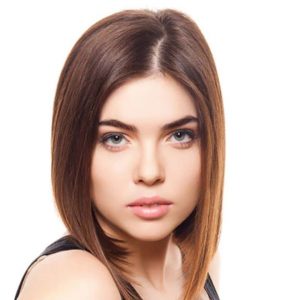 Model Rambut Pendek untuk Wajah Bulat Asymmetrical Bob