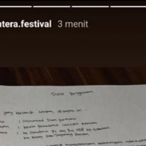 Surat Pernyataan Konser Lentera Festival