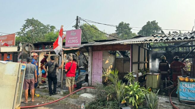 Kebakaran di Cilenggang Serpong, 5 Kios Hangus dan Total Kerugian Hingga Ratusan Juta