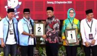 KPU Provinsi Banten telah lakukan pengundian nomor urut Paslon Pilgub Banten.