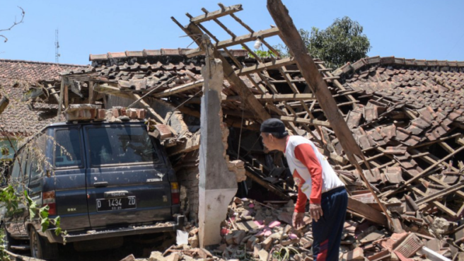 Gempa Bandung 5.0 Magnitudo, Rabu 18 September 2024 pagi/Foto:AFP