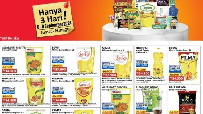 Promo JSM Alfamart, Indomaret dan Alfamidi 6-8 September 2024