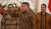 Mayor Teddy saat ditunjuk menjadi Sekretaris Kabinet oleh Presiden Prabowo