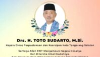 Toto Sudarto Kepala Dinas Arsip dan Perpustakaan Meninggal Dunia