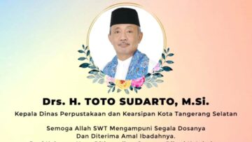 Toto Sudarto Kepala Dinas Arsip dan Perpustakaan Meninggal Dunia