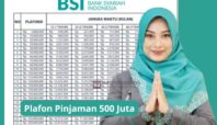 Tabel Angsuran KUR BSI 2024 Plafon 500 Juta