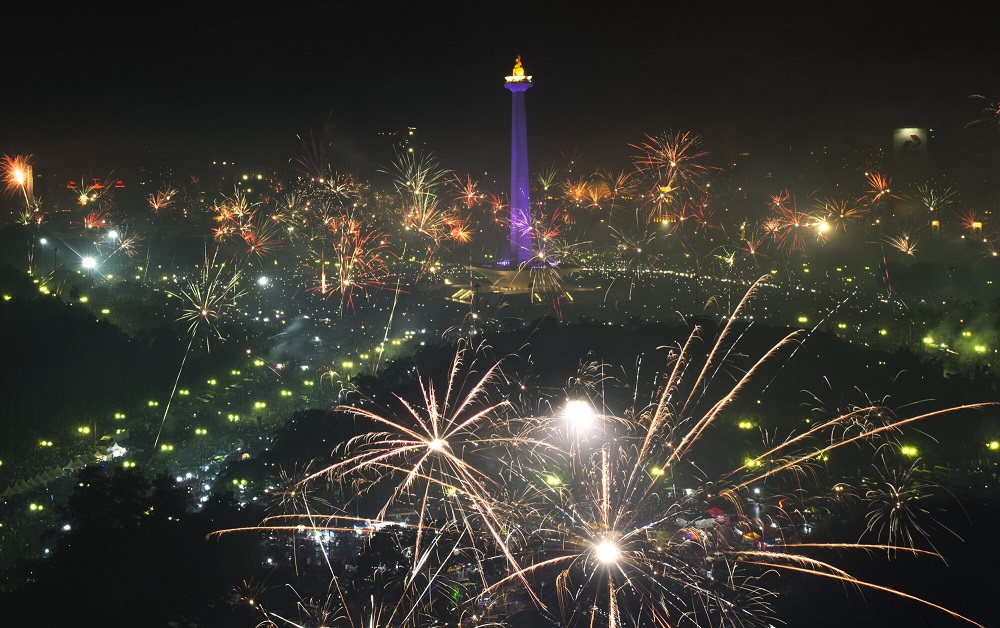 pesta kembang api di jakarta