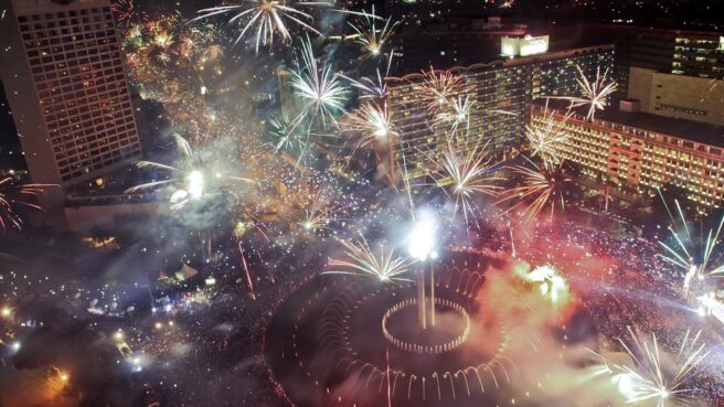 pesta kembang api di jakarta