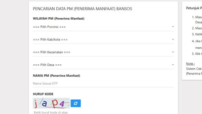 Cek Nama Penerima Bansos Kemensos