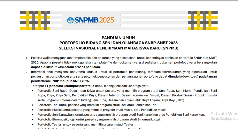 portofolio snpb-snbt 2025