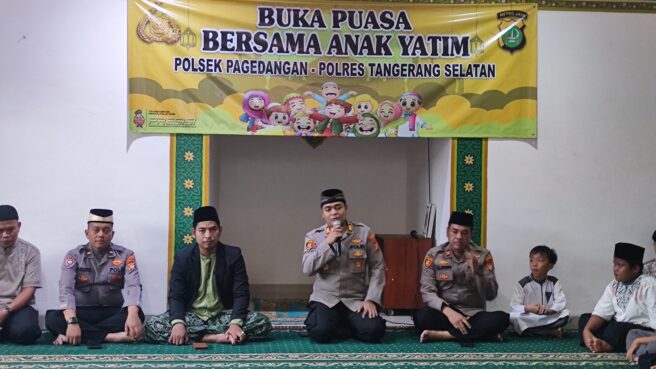 Kegiatan Sosial, Polsek Pagedangan Berikan Santunan Anak Yatim dan Buka Puasa Bersama