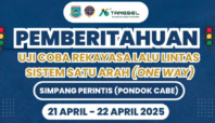 One way di Pondok Cabe 21-22 April 2025