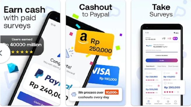 Aplikasi penghasil uang dari isi survei