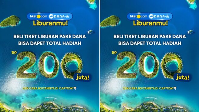 Giveaway saldo DANA gratis dari Tiket.com