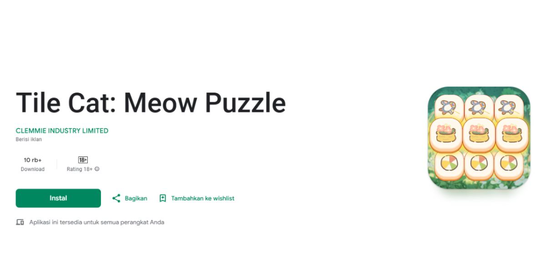Buruan Download Game Penghasil Uang Tile Cat Meow Puzzle, Bisa Dapat Saldo DANA Gratis Rp250.000 Pagi Ini 2 Game Penghasil Uang Tile Cat Meow Puzzle