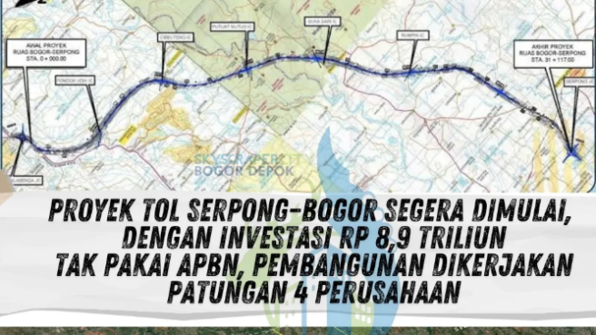 Proyek Tol Bogor-Serpong via Parung.Foto:Kementrian PUPR