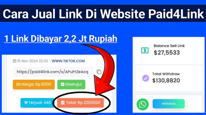 aplikasi penghasil uang Paid4Link
