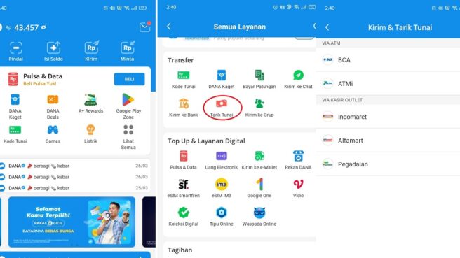 Cara tarik tunai saldo DANA gratis