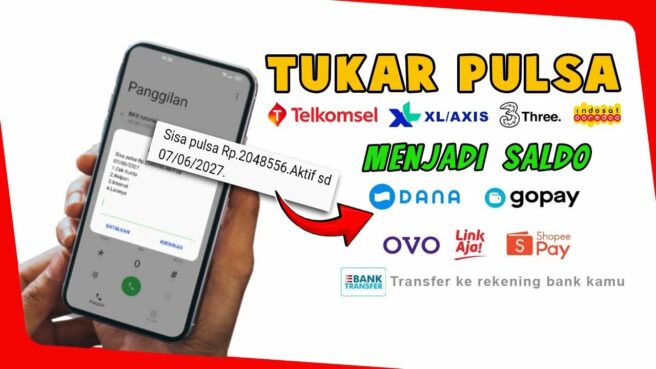 Tukar pulsa jadi saldo DANA gratis