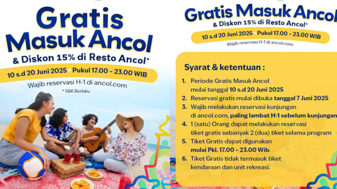 syarat masuk ancol gratis