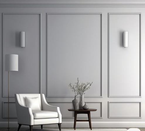 Wall moulding ruang tamu minimalis estetik