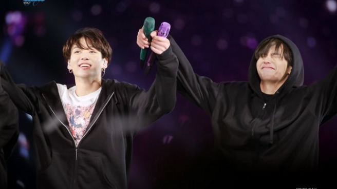 Jungkook dan V BTS