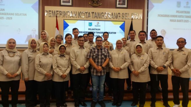 Pengurus KORMI Tangsel bersama Wakil Wali Kota Tangsel Pilar Saga Ichsan
