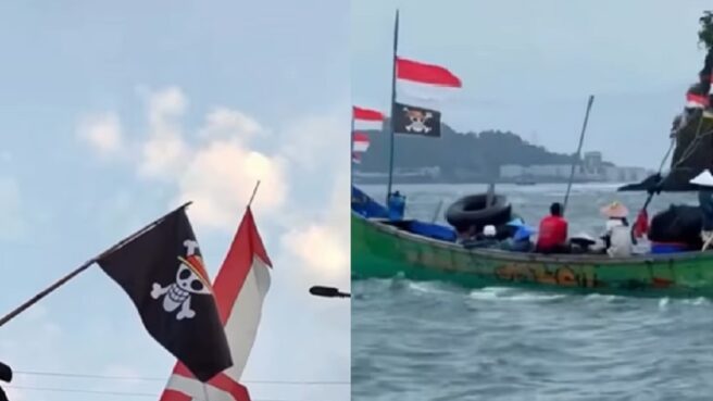 Pengibaran bendera One Piece