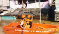 Banjir Jakarta Terbaru, Minggu 7 Juli 2025 Usai Hujan Deras sejak Sabtu 5 Juli 2025 malam.Foto:Antara