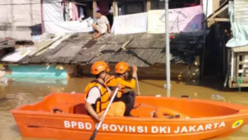 Banjir Jakarta Terbaru, Minggu 7 Juli 2025 Usai Hujan Deras sejak Sabtu 5 Juli 2025 malam.Foto:Antara
