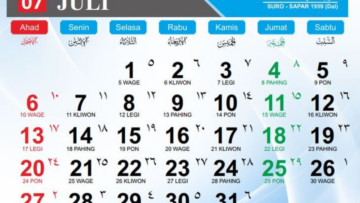 Kalender Juli 2025