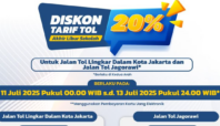 Diskon Tarif Tol Jabotabek 20 Persen