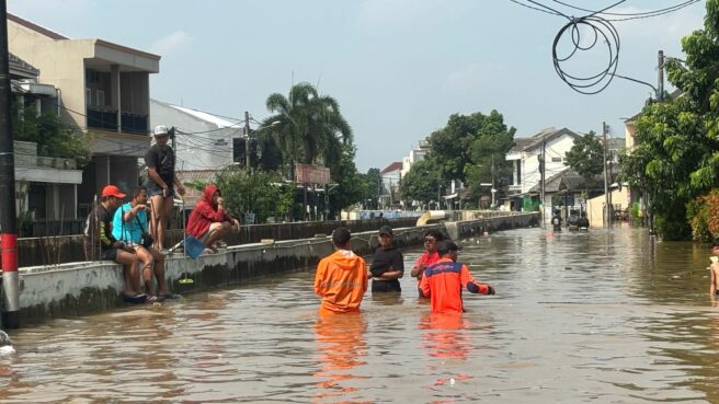 Pembangunan Tandon di Pondok Maharta dinilai menjadi solusi banjir terus-menerus di wilayah ini.Foto: Andre/Tangselife.com
