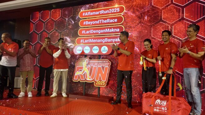 Press Conference Alfamart Run 2025 di Alfa Tower Alam Sutera, Tangerang pada Kamis 10 Juli 2025. Foto: Nadia-Infotangerang.id