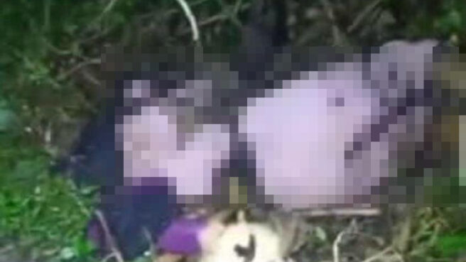 mayat wanita terborgol dan membusuk di Cisauk-Tangerang