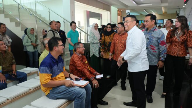 Kolaborasi antara Kantor Pertanahan (Kantah) Kota Tangsel dan Pemerintah Kota (Pemkot) Tangsel dalam Uji Coba Integrasi NIB dan NOP dI Tangsel.