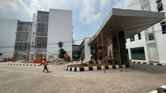 Progres pembangunan Sekolah Rakyat di Tangsel yang akan dilaunching pada 30 Juli 2025. Foto: Andre Pradana/Tangselife