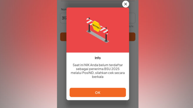 alasan nik penerima bsu 2025 tidak terdaftar di pospay