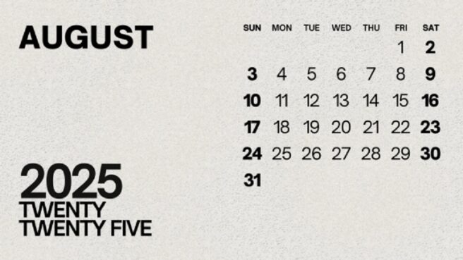 tanggal merah di kalender Agustus 2025