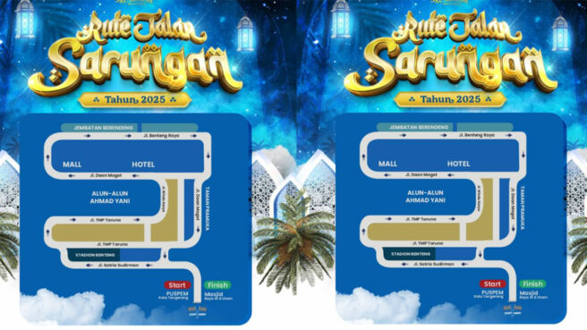 rute jalan sarungan festival al-azhom ke-12