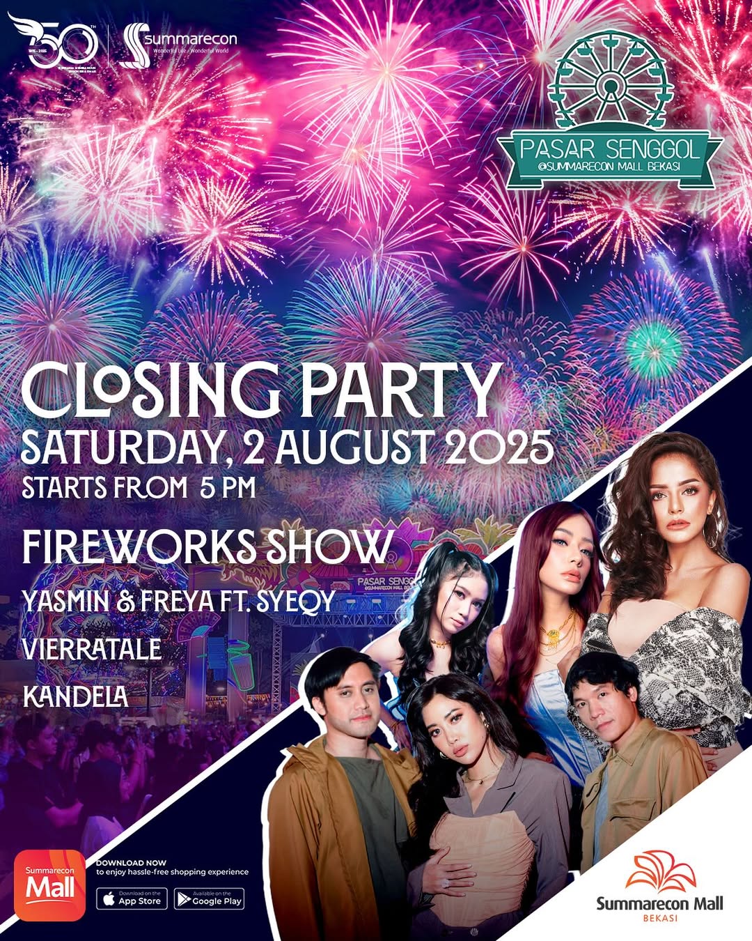 Konser gratis akhir pekan 1-3 Agustus 2025