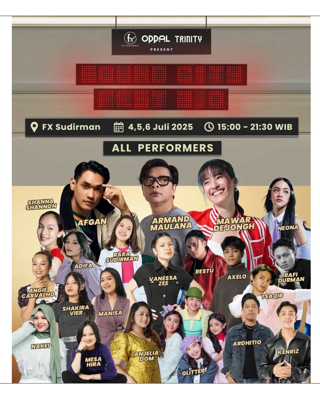 Konser gratis akhir pekan 4-6 Juli 2025