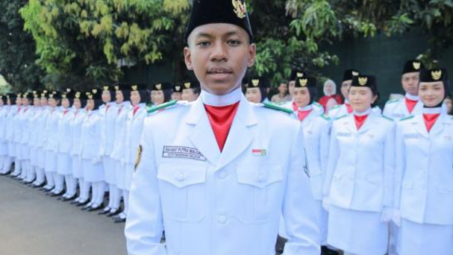 Komnandan Paskibraka Tangsel 2025, Rahmat Putra Maulana.