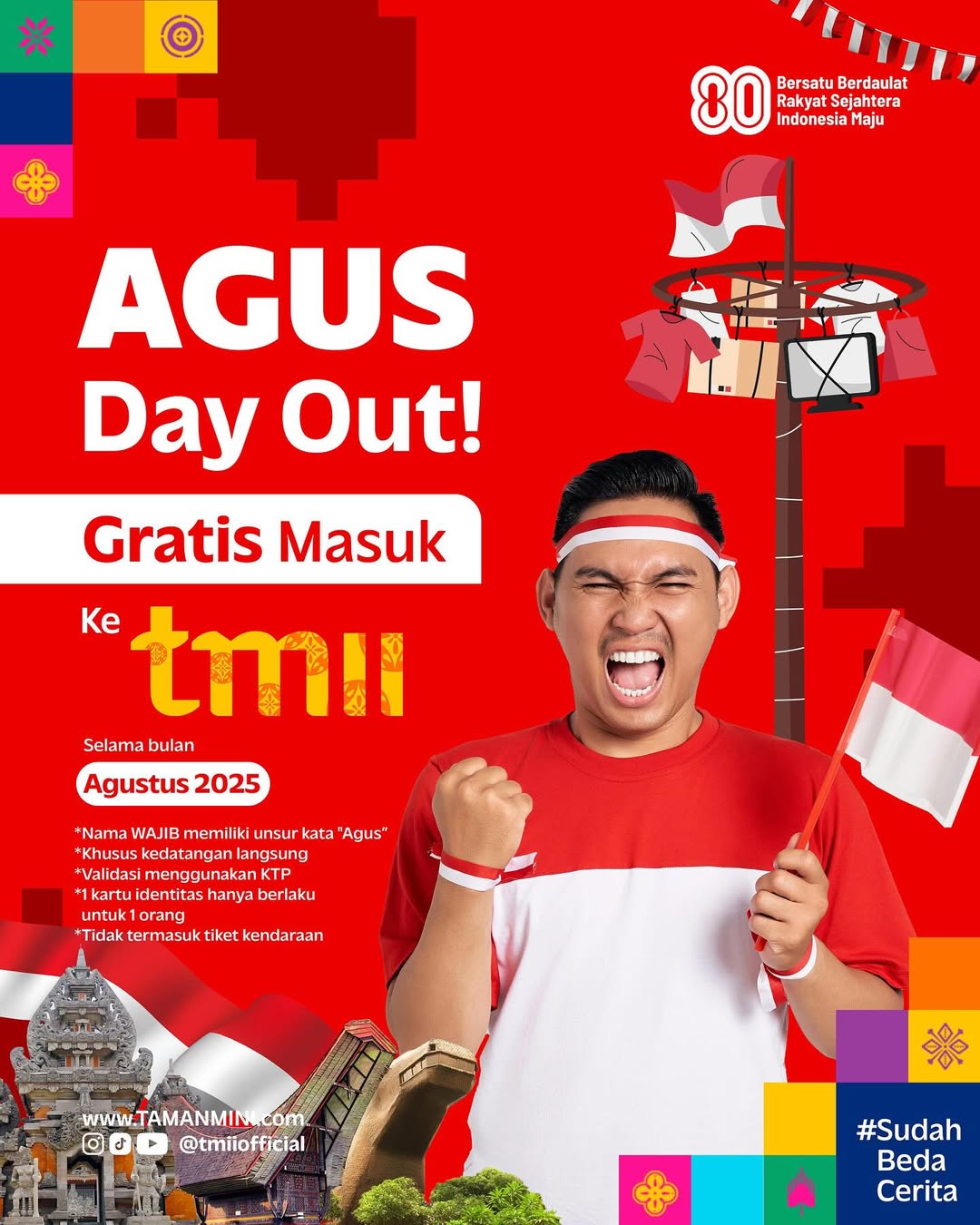 Promo HUT ke-80 RI tempat wisata di Jakarta
