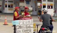 Viral Petugas SPBU Shell Ciputat Jual Kopi dan Donat di Pinggir Jalan