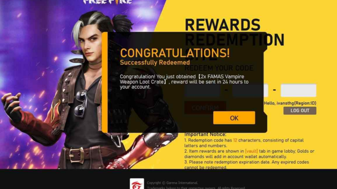 kode redeem ff