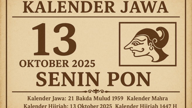 kalender jawa hari ini