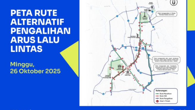 Catat! Rekayasa Lalin Jakarta Running Festival 2025, Berikut Rute Alternatif pada 25-26 Oktober 1 Rekayasa Lalin Jakarta Running Festival 2025