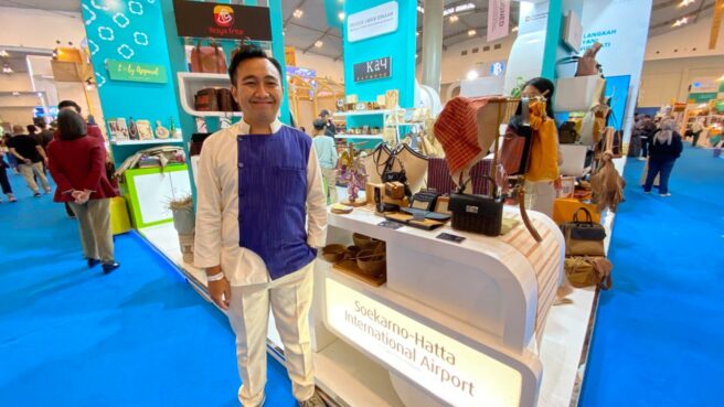 Rizal Hikmatiar, Owner Roka Collection di Trade Expo Indonesia 2025, Minggu 19 Oktober 2025.