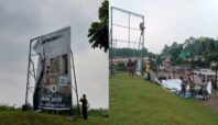 Satpol PP Tangsel menertibkan puluhan reklame ilegal, Senin 20 Oktober 2025